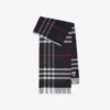 Burberry Check Cashmere Scarf In Navy