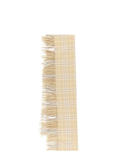 Burberry Check Cashmere Scarf In Neutrals