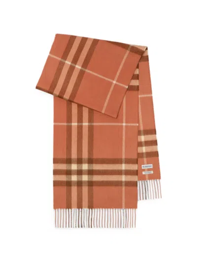 Burberry Check Cashmere Scarf In Neutral
