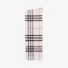 Burberry Check Cashmere Scarf In Pale Candy Pink