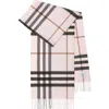 Burberry Check Cashmere Scarf In Pale Candy Pink