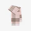 Burberry Check Cashmere Scarf In Pink