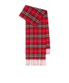 Burberry Check Cashmere Scarf In Red