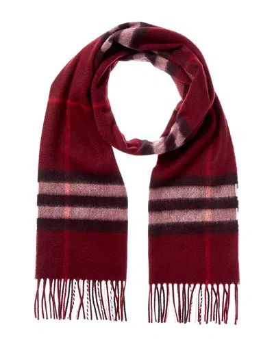 Burberry Check Cashmere Scarf In Red