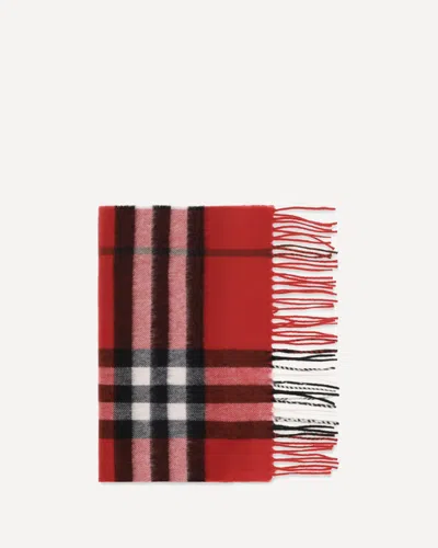 Burberry Check Cashmere Scarf In Red