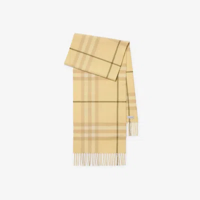 Burberry Check Cashmere Scarf In Brown