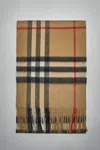 Burberry Check Cashmere Scarf In Brown
