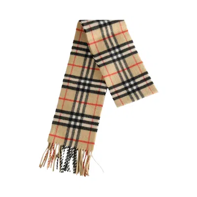 Pre-owned Burberry Check Cashmere Scarf 'sand' | Tan | Men's Size Onesize In Brown