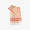 Burberry Check Cashmere Scarf In Teacup