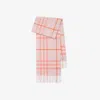 Burberry Check Cashmere Scarf In Pink
