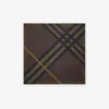 Burberry Check Cashmere Silk Scarf In Brown