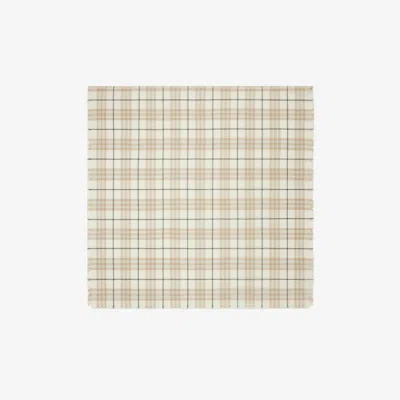 Burberry Check Cashmere Silk Scarf In Cotton