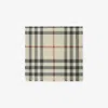 Burberry Check Cashmere Silk Scarf In Stone