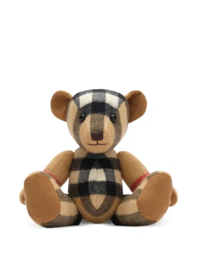 Burberry Check Cashmere Thomas Bear Collectible In Brown