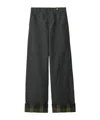 Burberry Ash Coloured Trousers With Lapels In Black