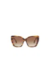 Burberry Check Cat-eye Sunglasses In Brown