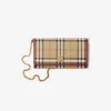 Burberry Check Chain Strap Wallet
