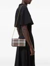 Burberry Check Chain Strap Wallet In Brown