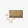 Burberry Check Chain Strap Wallet In Vintage Check