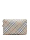 Burberry Check Changing Pouch In Neutrals