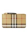 Burberry Kelbrook Check Leather Coin Case