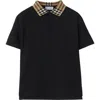BURBERRY BURBERRY CHECK COLLAR COTTON POLO SHIRT