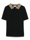 Burberry Vintage Check Polo Shirt In Black