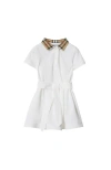 Burberry Cotton Polo Shirt Dress In White
