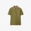 Burberry Organic Cotton Blend Polo Shirt In Green