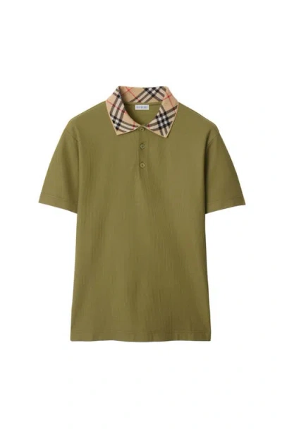 Burberry Men Organic Cotton Blend Polo Shirt In Multi