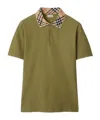 Burberry Organic Cotton Blend Polo Shirt In Green