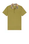 Burberry Organic Cotton Blend Polo Shirt In Green