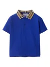 Burberry Blue Cotton Polo Shirt In Blue