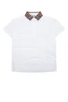 Burberry Polo  Kids Kinder Farbe Weiss In White