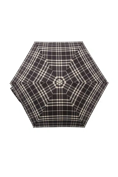 Burberry Check Compact Umbrella In Red
