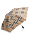 Burberry Check Compact Umbrella In Pattern