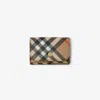 Burberry Vintage-check Wallet In Sand
