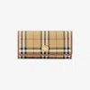 Burberry Halton Check Continental Wallet In Archive Beige