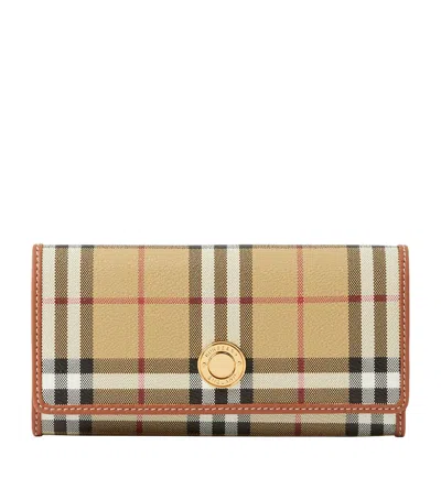 BURBERRY CHECK CONTINENTAL WALLET