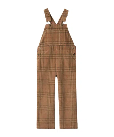 BURBERRY CHECK CORDUROY DUNGAREES