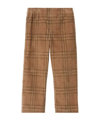 BURBERRY CHECK CORDUROY TROUSERS