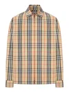 Burberry Check-pattern Zip-fastening Overshirt In Neutral