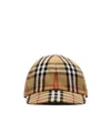 Burberry Check Cotton Baseball Cap In Multi