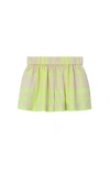 Burberry Vintage Check Flared Shorts In Vivid Lime