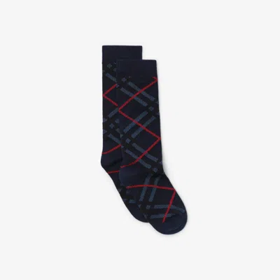 BURBERRY BURBERRY CHECK COTTON BLEND SOCKS
