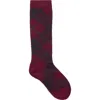 Burberry Check Cotton Blend Socks In Multi