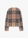 BURBERRY Check Cotton Blend Sweater