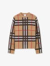 BURBERRY Check Cotton Blend Sweater