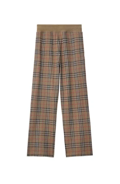 BURBERRY BURBERRY CHECK COTTON BLEND TRACK PANTS