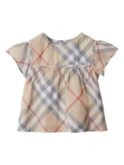 BURBERRY CHECK COTTON BLOUSE